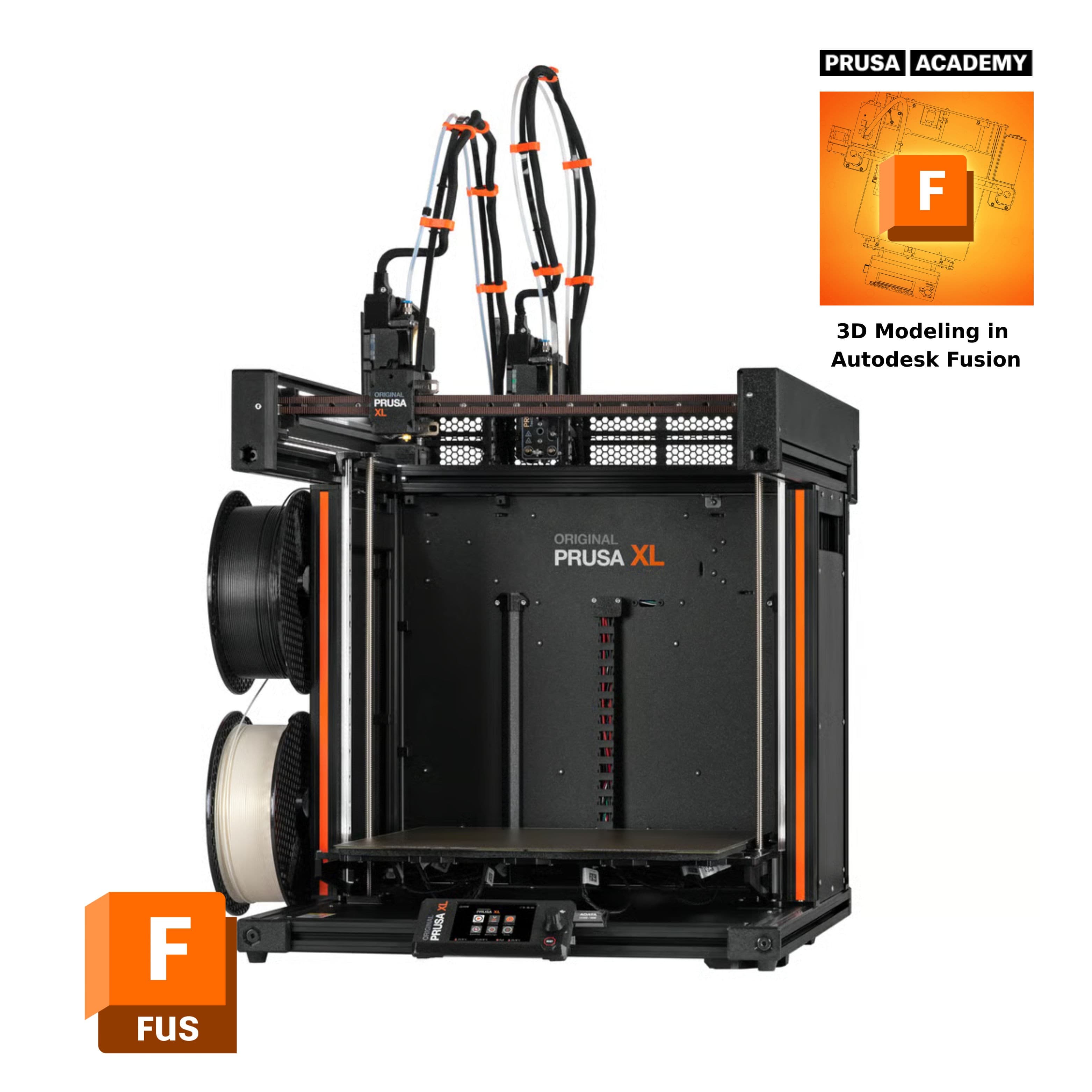 Original Prusa XL Assembled 2-toolhead 3D Printer Autodesk Fusion bundle